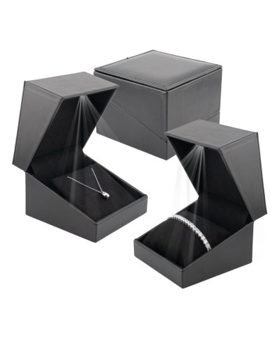 Astuccio con luce serie Modena nero 9X9X6cm multiuso cuscino + pendente