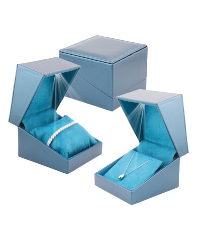 Astuccio con luce serie Modena ottanio 9X9X6cm multiuso cuscino + pendente