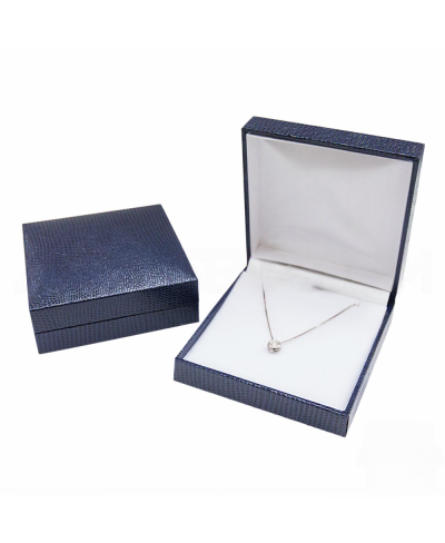 Astuccio Per Gioielli Serie ROMA 90x90x32mm Collana Blu