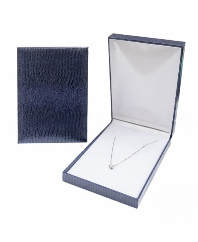 Astuccio Per Gioielli Serie ROMA 110x157x34mm Collana Blu