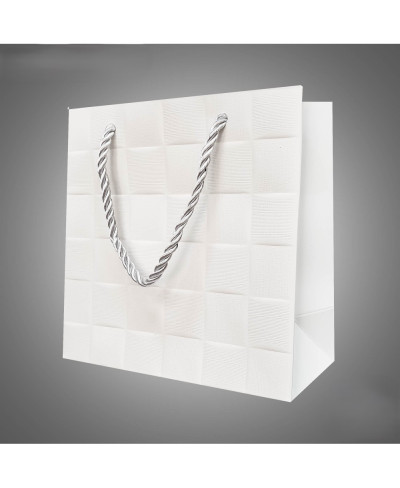 Busta Shopper Di Carta Serie LONDRA 17x17x8cm Bianco