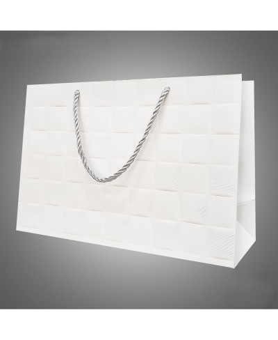 Busta Shopper Di Carta Serie LONDRA 27x18x10cm Bianco