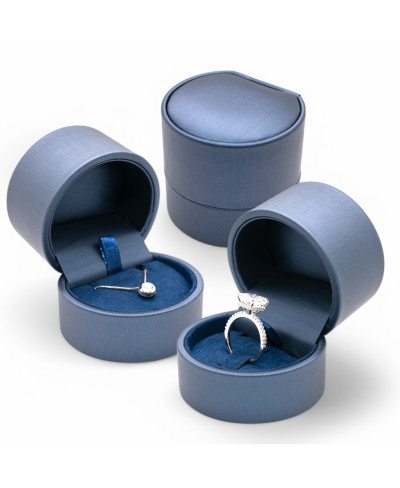 Astucci Per Gioielli Linea PORTOFINO 58x52x55mm Multiuso Anello/Collana Blu