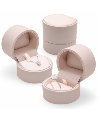 Astucci Per Gioielli Linea PORTOFINO 58x52x55mm Multiuso Anello/Collana Rosa